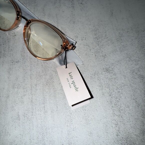 Kate Spade Emilia Cat Eye Reading Glasses Crystal Beige/Demo Lens - Picture 8 of 15